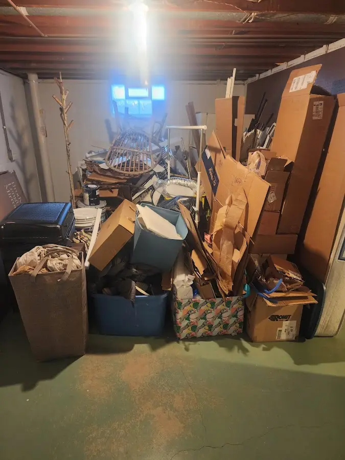 Roll-off dumpster container at job site for 20 Yard Dumpster Rental in Trinidad